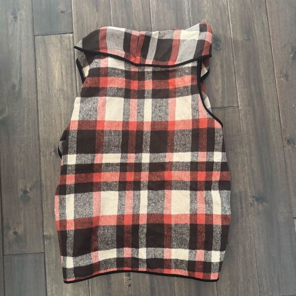 SHEIN Curve Plaid Open Vest Fall Colors 2XL - Picture 5 of 5